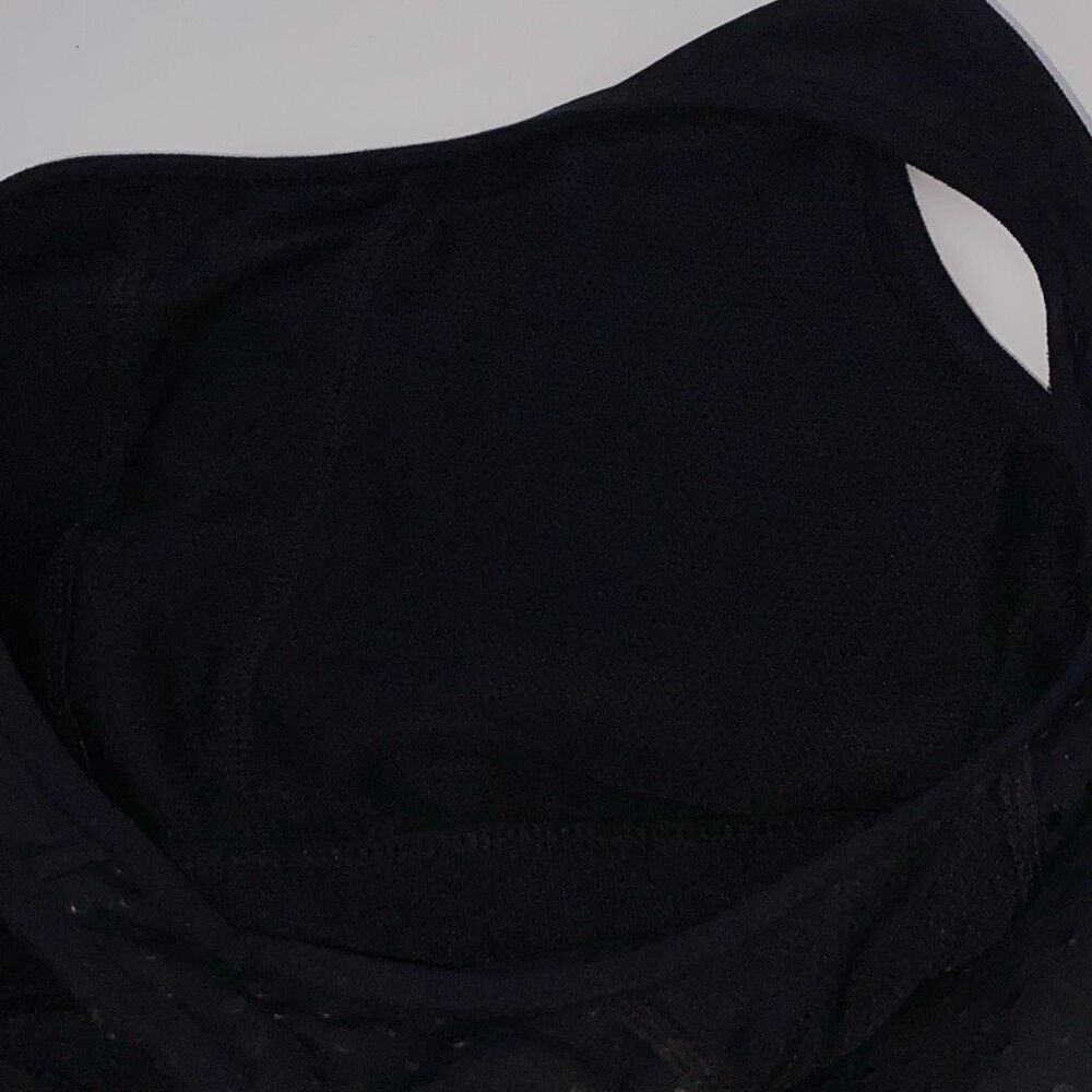 Athleta Small Black Gel Mesh Supercharged 2-in-1 Shelf Bra Tank Top Small Black - Picture 12 of 16
